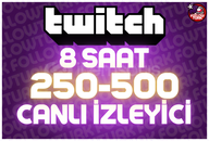 ⭐ 8 Saat 250-500 Canlı İzleyici ⭐