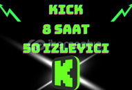 [ 8 Saat ] 50 Adet - Kick Canlı İzleyici