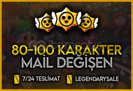 ⭐[80-100 Karakter Garanti Mail Değişen⭐