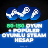 ⚡ 80-150 Oyun+Popüler Oyunlu Steam Hesap!