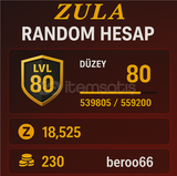 +80 LEVEL RANDOM HESAP
