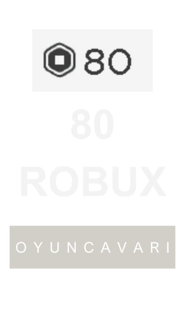 80 ROBUX - EN UCUZUNDAN KOMİSYON ÖDÜYORUZ - 31477