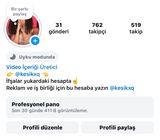 800 Takipçili 411k etkileşimli Fake Kız hesabı