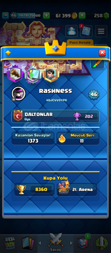 ????????8000+ KUPA CLASH ROYALE HESABI????????