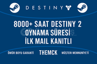 ⭐️8000+ SAAT DESTİNY 2❤️+İLK MAİL❤️
