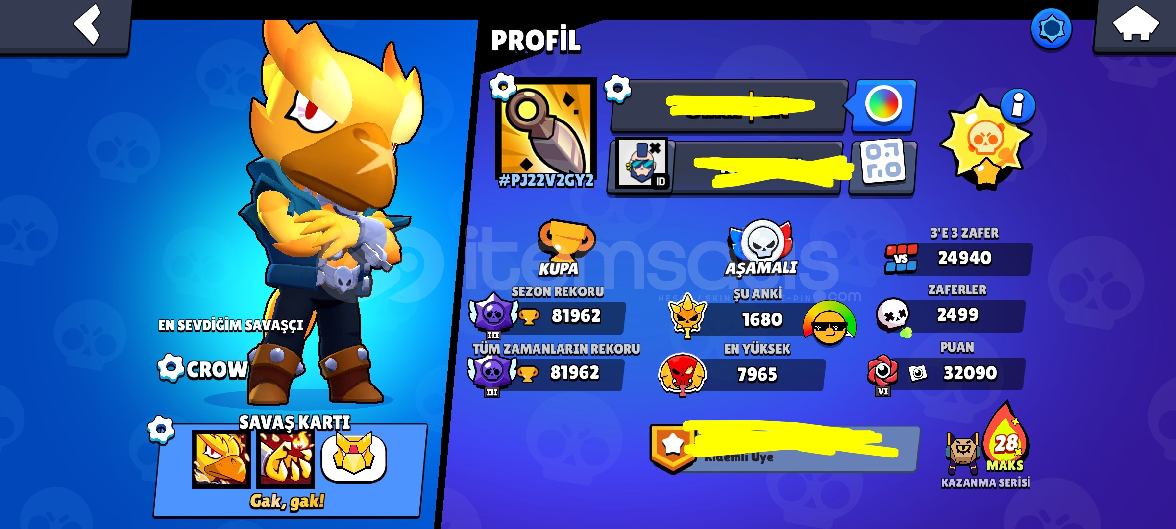 82k Brawl Stars hesap