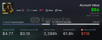 8.5 YILLIK 44 OYUNLU STEAM HESABI