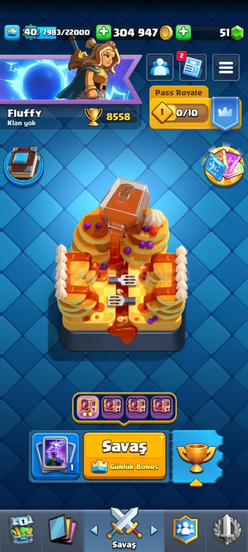 8558 Kupa Clash Royale ve 52 K BS Hesab 8558 Kupa Clash Royale ve 52 K BS Hesab