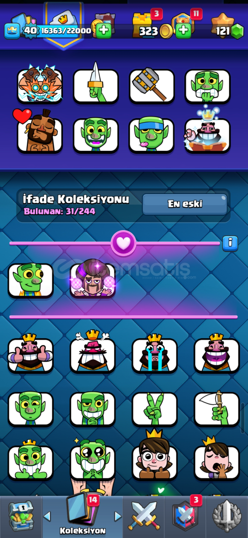 8.5k clash royale hesabı  8.5k clash royale hesabı