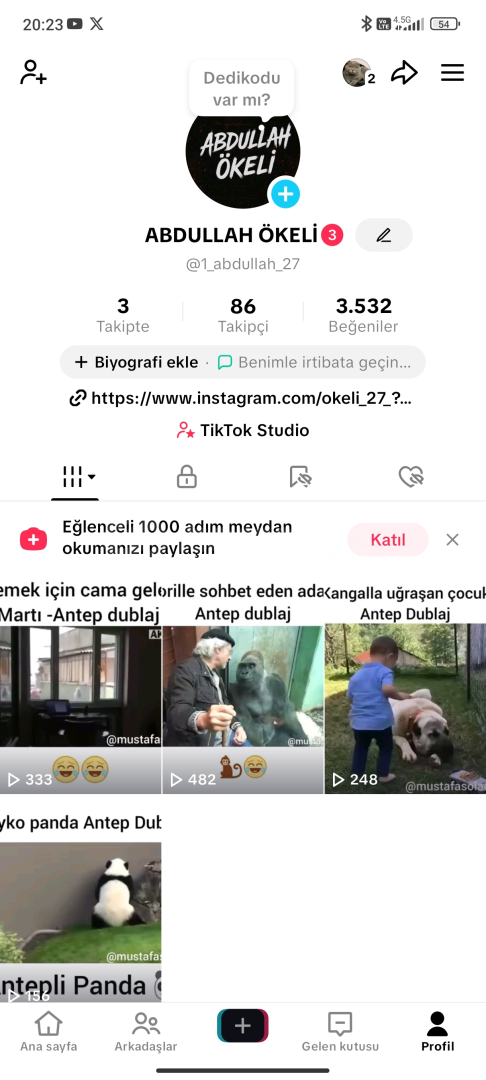 86 takipçili canlı yayın aktif  86 takipçili canlı yayın aktif