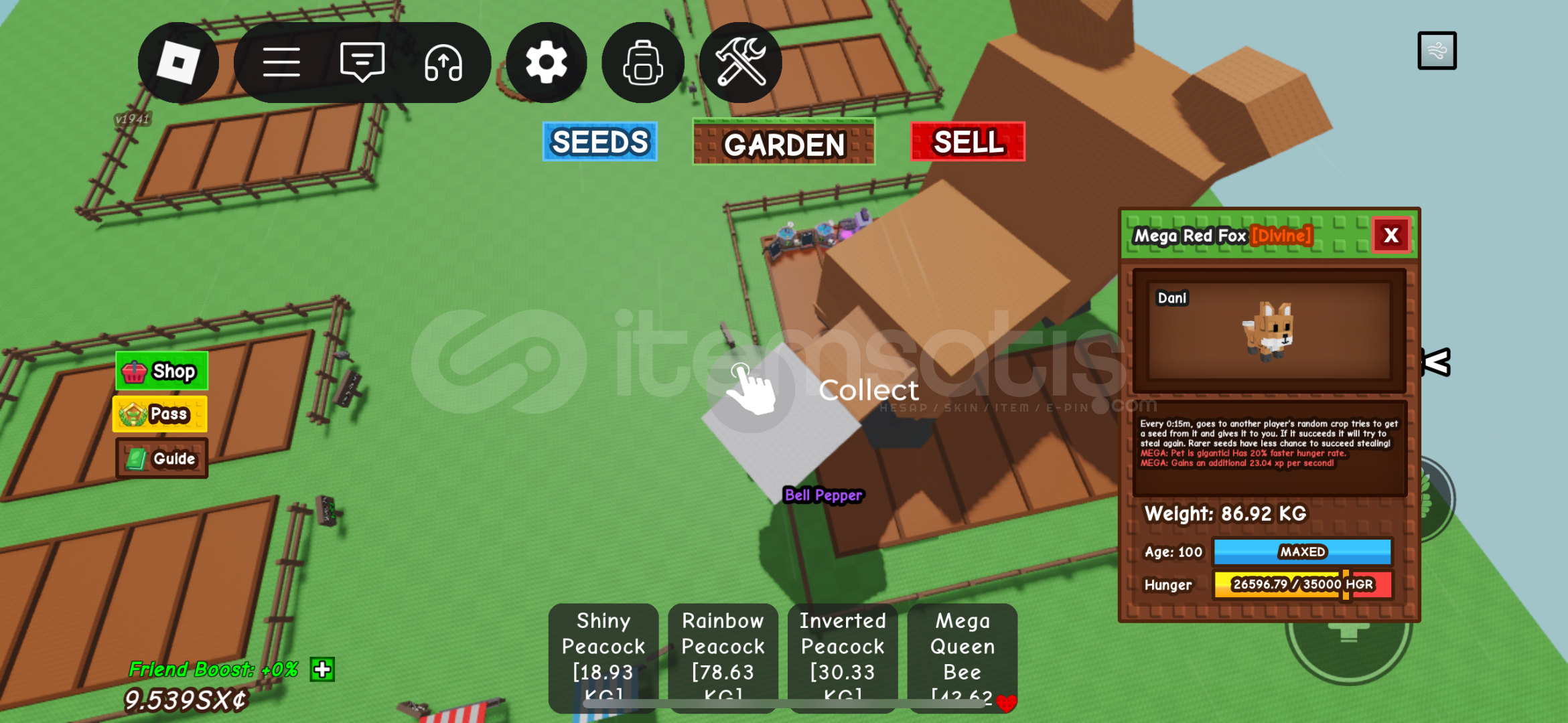 86KG Grow a Garden Titanic Huge Mega Red Fox 86KG Grow a Garden Titanic Huge Mega Red Fox