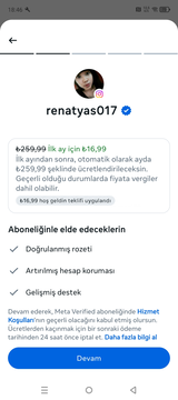878 DOĞAL TAKİPÇİ + İNDİRİMLİ META VERİFİED