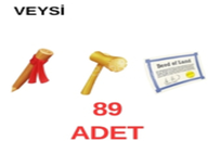 89 adet arazi malzemesi