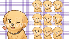 9 Adet Golden Retriever Twitch Kick Emoteları 