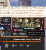 9 MADALYALI 2 LV 100 TL CS GO ENVANTERLİ EA SPO