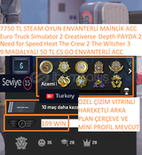 9 MADALYALI 50 TL CS GO ENVANTERLİ NFS HEAT The