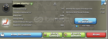 9 SEVİYE EFSANE KLANIM