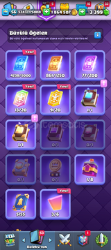9 yıllık 9k kupa 10. Lig 3500 taş 2m altın