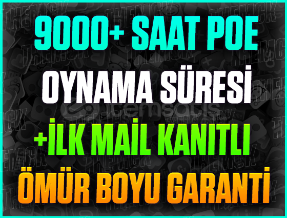 ⭐️9000+ SAAT PATH OF EXİLE❤️+İLK MAİL❤️ ⭐️9000+ SAAT PATH OF EXİLE❤️+İLK MAİL❤️