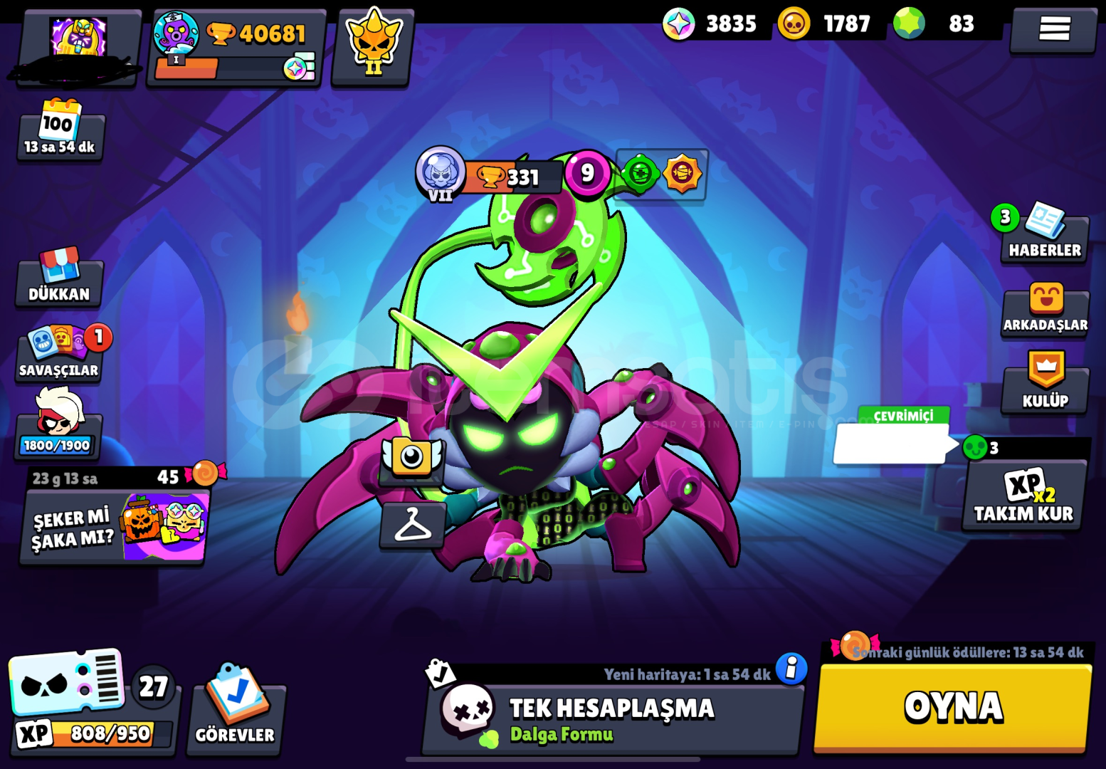 95 (FULL) Karakterli 42K BS Hesabı 95 (FULL) Karakterli 42K BS Hesabı
