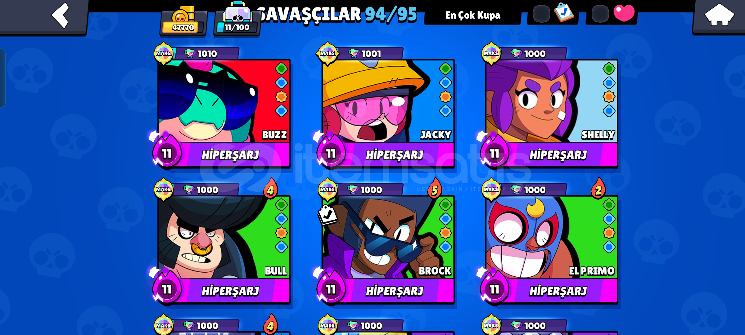 94 karakter 50 K kupa müthiş hesap