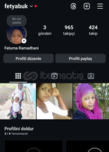 965 TAKİPÇİLİ 2015 KURULU İNSTAGRAM HESABİ 