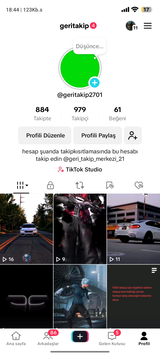 979 takipçili tiktok hesabı 