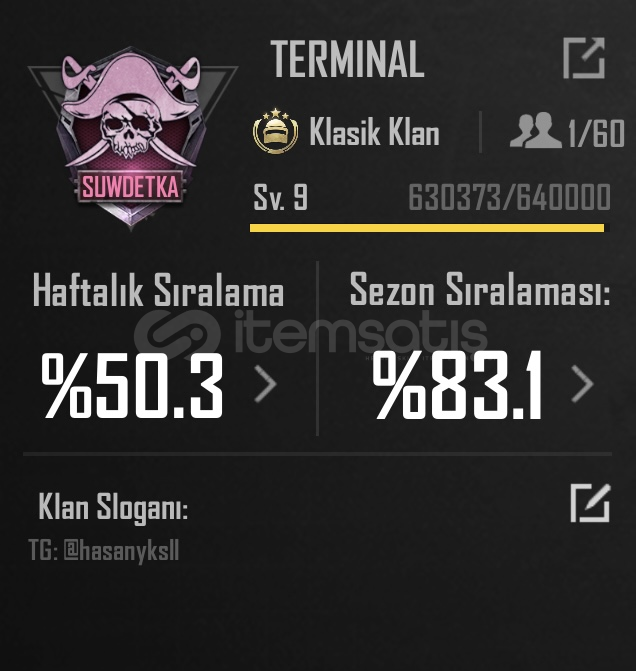 9.9 SV KLAN HIZLI TESLİMAT 9.9 SV KLAN HIZLI TESLİMAT