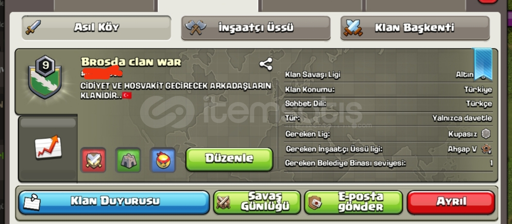 9lvl satılık klan 9lvl satılık klan