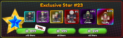 Anime Eternal Exclusive Star 23 x2