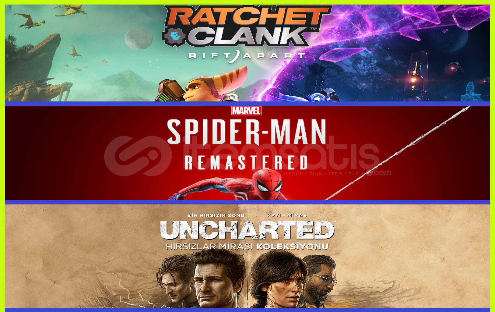 Ratchet&Clank + Spider Remastered + Uncharted Ratchet&Clank + Spider Remastered + Uncharted