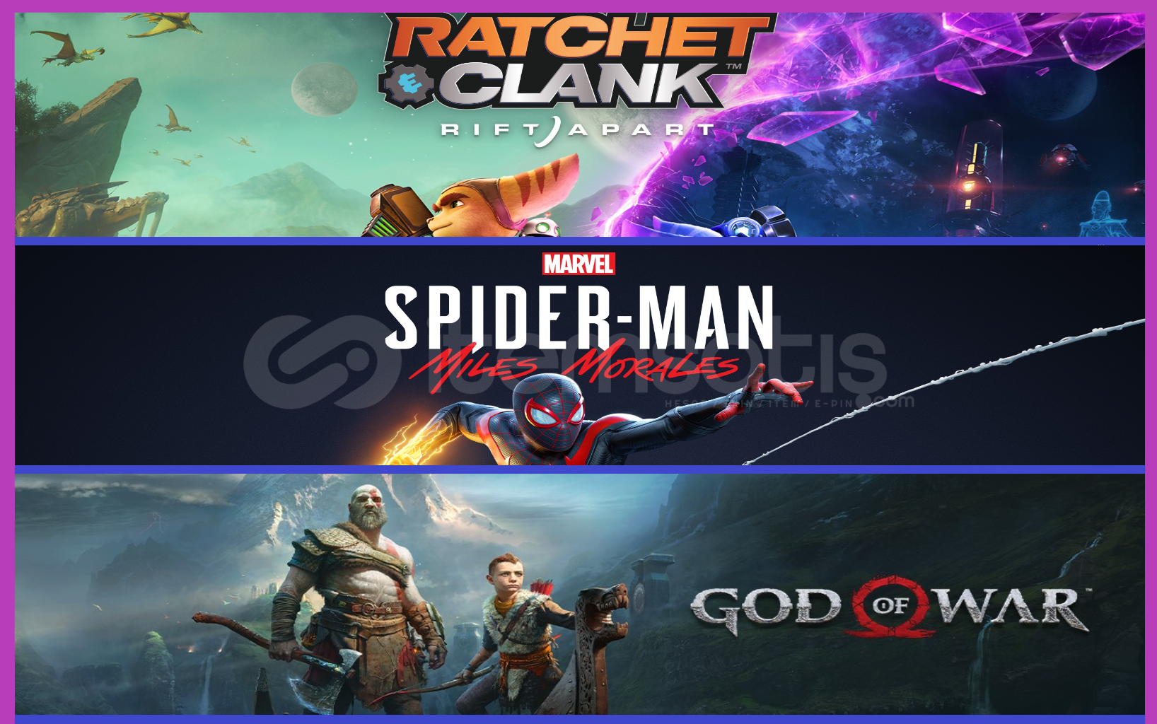 Ratchet&Clank + Miles Morales + God Of War Ratchet&Clank + Miles Morales + God Of War