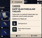 HAFİF SİLAH PARÇALARI (Light Gun Parts)TASLAK BP