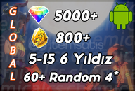 Ace & Yamato + 5000 Elmas + 800 Altın + 5-15 6*