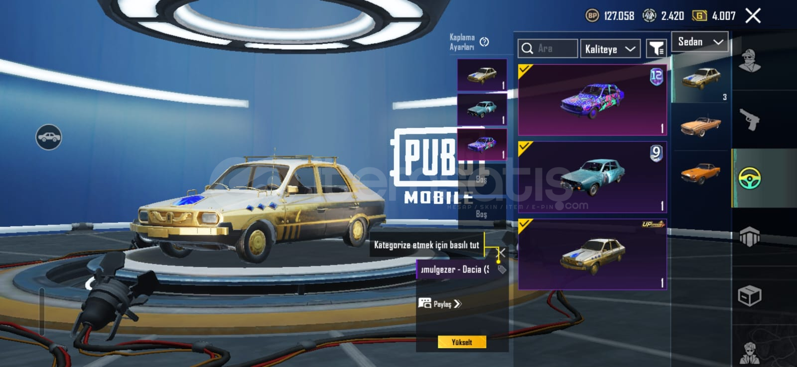 (ACİL) Pubg Mobile Full+Full 70 DESTANSI (ACİL) Pubg Mobile Full+Full 70 DESTANSI