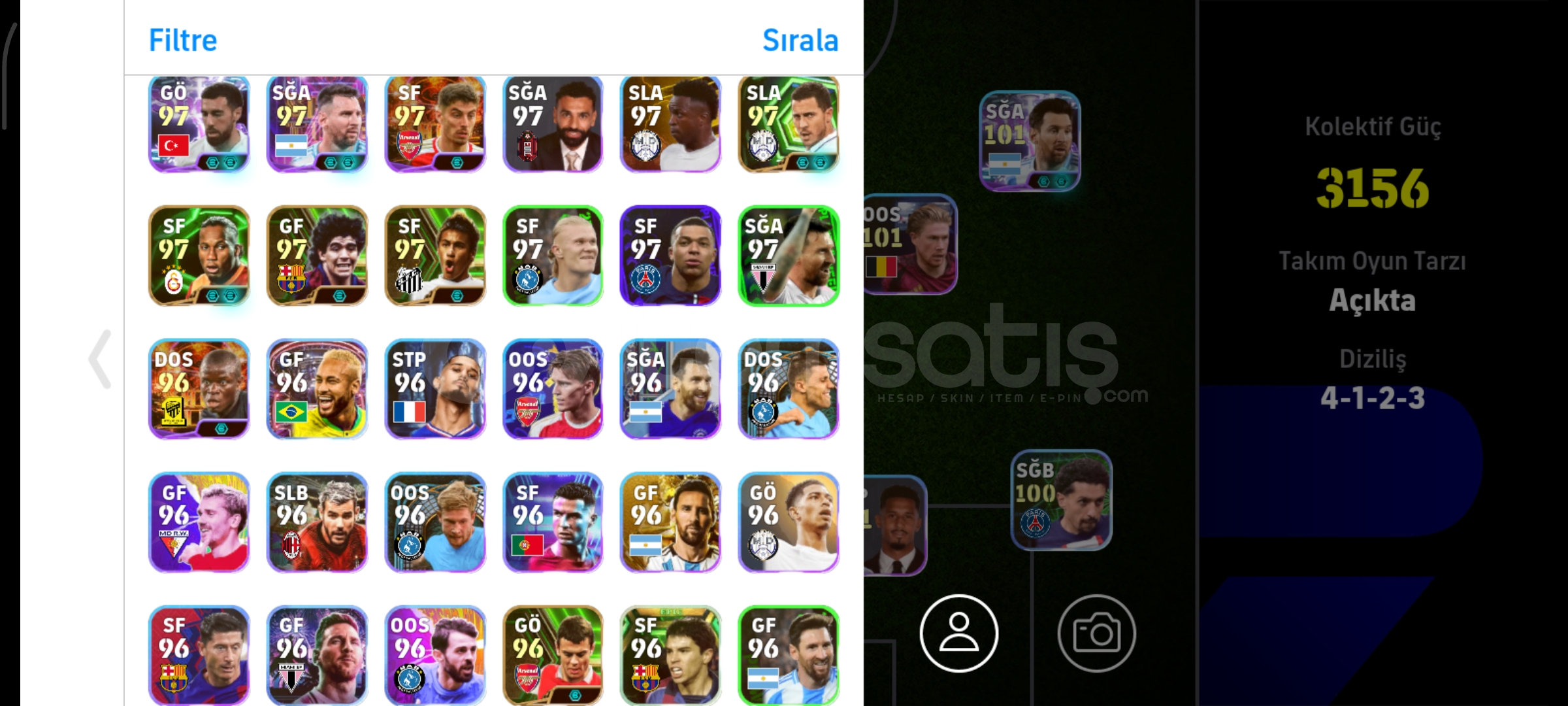 Acil satılık 3157 lik hesap bombacı neymar var Acil satılık 3157 lik hesap bombacı neymar var