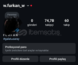Acil satılık 70+ bin takipçili hesap