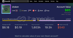 ACİL SATILIK STEAM HESABI