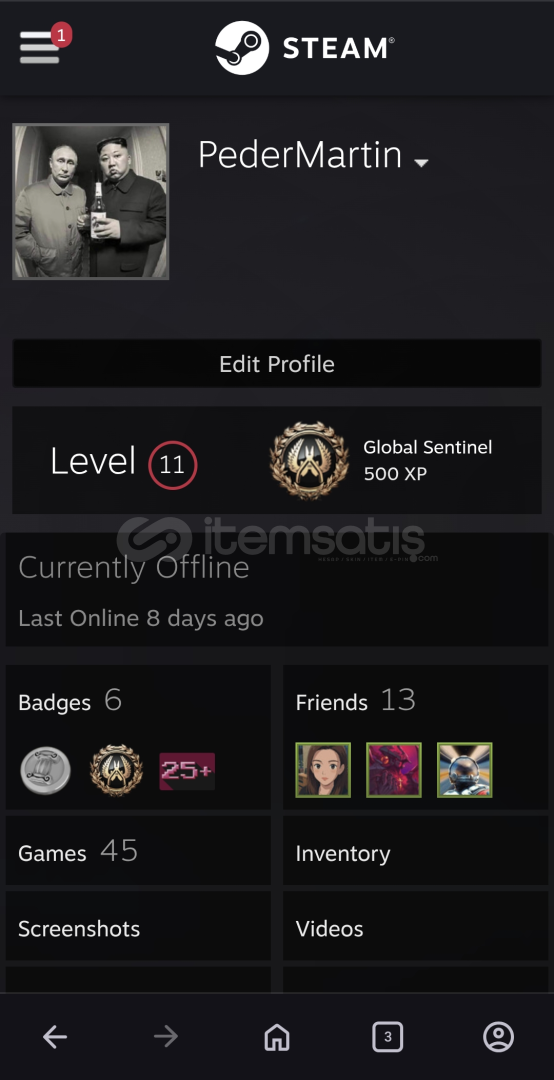 Acil Satılık Steam Hesabı !