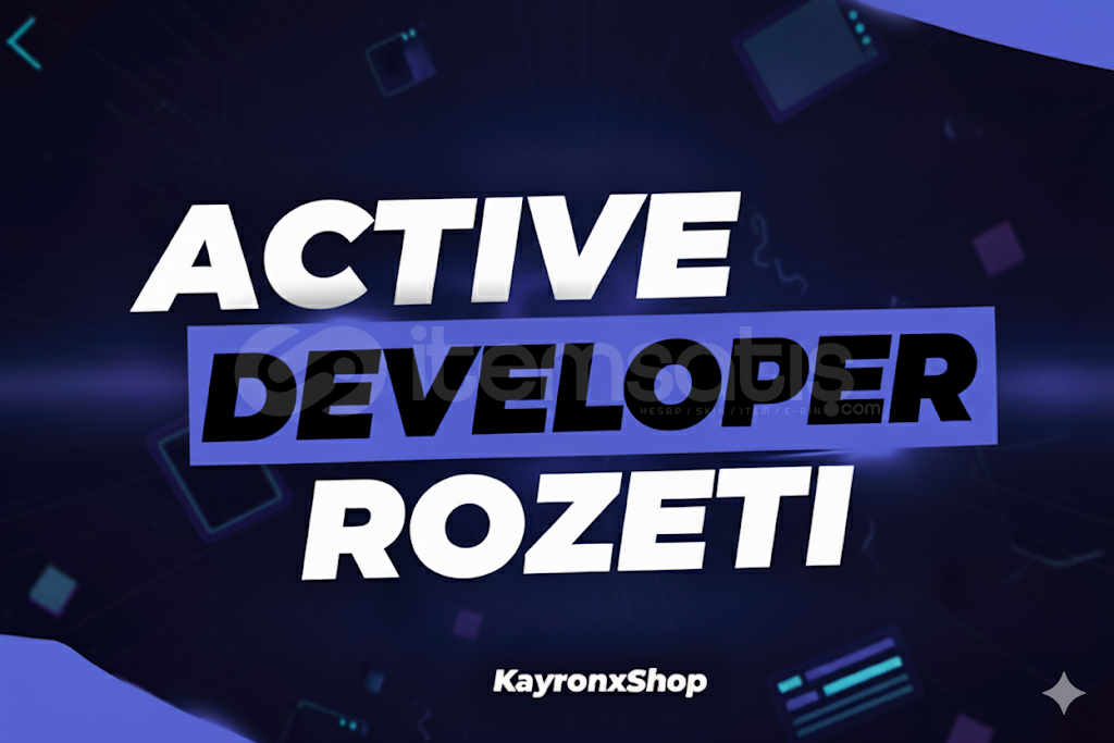 ⭐️ Active Developer Rozeti | Kalıcı  ⭐️ Active Developer Rozeti | Kalıcı