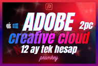 Adobe CC - 12 Aylık kendi hesabınıza ( 2pc )