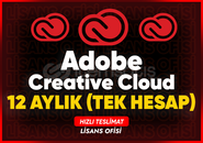 Adobe CC - 12 Aylık Tek Hesap