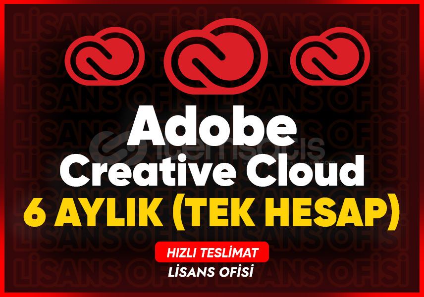 Adobe CC - 6 Aylık Orjinal - Hızlı Teslimat Adobe CC - 6 Aylık Orjinal - Hızlı Teslimat