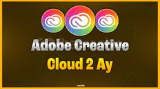 Adobe Creative cloud 2 aylık-hesap