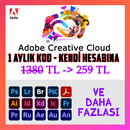 -DİJİTAL KOD- Adobe Creative Cloud (PC) 1 Aylık