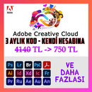 -DİJİTAL KOD- Adobe Creative Cloud (PC) 3 Aylık