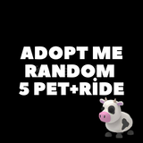 Adopt Me 5 Random Pet + 1 Ride Pet Garanti