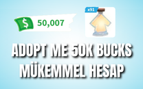 Adopt Me 50K Bucks ve 90 Age Potionlu Hesap