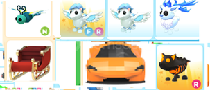 adopt me-6adet legandary pet 1adet legandarycar