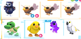 adopt me 9adet leg pet + 1uncomon pet 